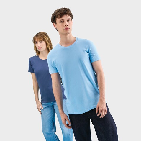 REGENT DAMENT-SHIRT 150g - Denim bedrucken, Art.-Nr. S01825-DM-M