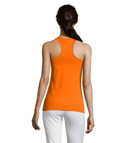 JUSTIN DAMEN TANK TOP 150g - Orange bedrucken, Art.-Nr. S01826-OR-S