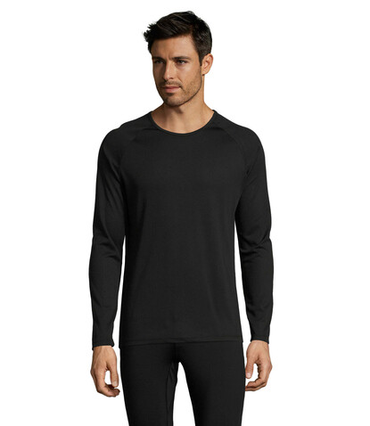 SPORTY LSL MEN T-SHIRT - Schwarz bedrucken, Art.-Nr. S02071-BK-L SPORTY LSL MEN T-SHIRT - Schwarz bedrucken, Art.-Nr. S02071-BK-L