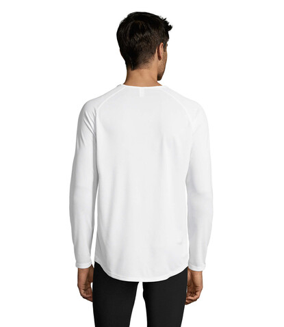 SPORTY LSL MEN T-SHIRT - White bedrucken, Art.-Nr. S02071-WH-L SPORTY LSL MEN T-SHIRT - White bedrucken, Art.-Nr. S02071-WH-L