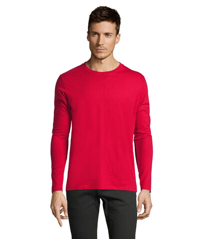 IMPERIAL LSL MEN T-Shirt190 - Red bedrucken, Art.-Nr. S02074-RD-3XL IMPERIAL LSL MEN T-Shirt190 - Red bedrucken, Art.-Nr. S02074-RD-3XL