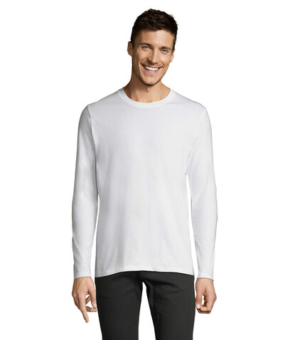 IMPERIAL LSL MEN T-Shirt190 - White bedrucken, Art.-Nr. S02074-WH-M IMPERIAL LSL MEN T-Shirt190 - White bedrucken, Art.-Nr. S02074-WH-M