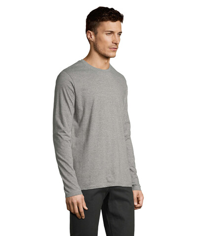 IMPERIAL LSL MEN T-Shirt190 - Graue Melange bedrucken, Art.-Nr. S02074-GM-XXL IMPERIAL LSL MEN T-Shirt190 - Graue Melange bedrucken, Art.-Nr. S02074-GM-XXL