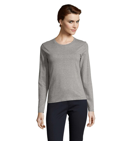 IMPERIAL Women lsl 190g - Graue Melange bedrucken, Art.-Nr. S02075-GM-XL