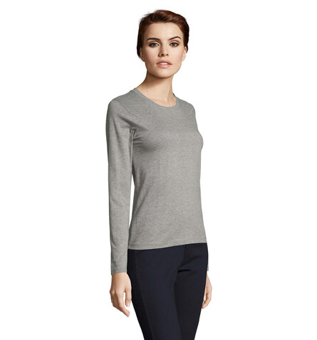 IMPERIAL Women lsl 190g - Graue Melange bedrucken, Art.-Nr. S02075-GM-XL