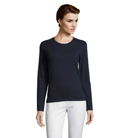 IMPERIAL Women lsl 190g - French Navy bedrucken, Art.-Nr. S02075-FN-L IMPERIAL Women lsl 190g - French Navy bedrucken, Art.-Nr. S02075-FN-L