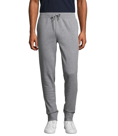 JAKE MEN JOG PANTS - Grau-Melange 2 bedrucken, Art.-Nr. S02084-GY-XXL