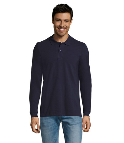 PERFECT MEN LSL POLO 180g - French Navy bedrucken, Art.-Nr. S02087-FN-3XL PERFECT MEN LSL POLO 180g - French Navy bedrucken, Art.-Nr. S02087-FN-3XL