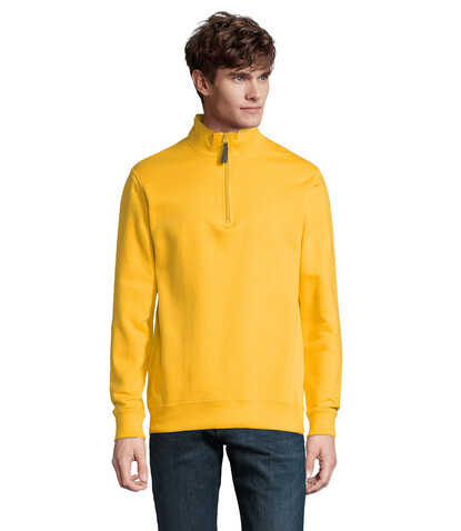 STAN Sweater Zip Kragen 260 - Gold bedrucken, Art.-Nr. S02088-GO-S STAN Sweater Zip Kragen 260 - Gold bedrucken, Art.-Nr. S02088-GO-S