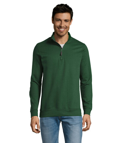 STAN Sweater Zip Kragen 260 - Bottle Green bedrucken, Art.-Nr. S02088-BO-M STAN Sweater Zip Kragen 260 - Bottle Green bedrucken, Art.-Nr. S02088-BO-M