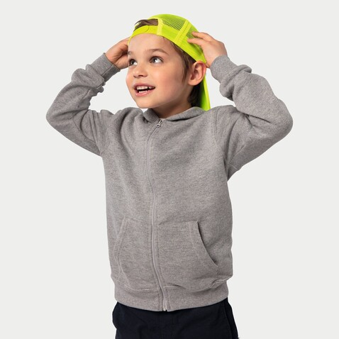STONE KINDER HOODIE  260g - Grau-Melange 2 bedrucken, Art.-Nr. S02092-GY-XL