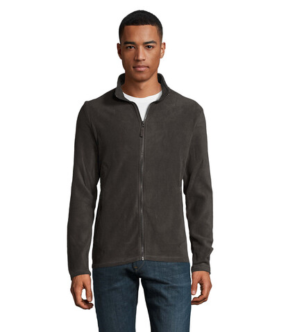 NORMAN HERREN FL JACKE 220g - Anthrazitgrau bedrucken, Art.-Nr. S02093-CR-S