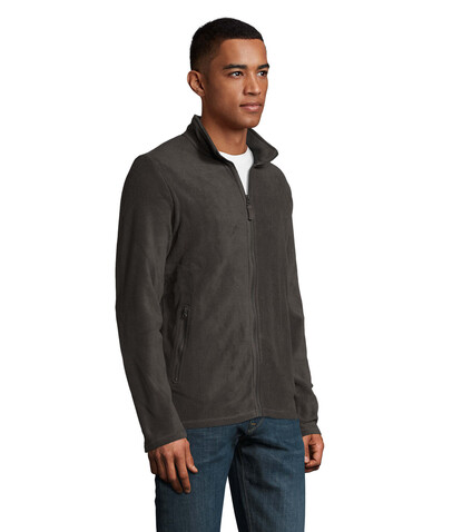 NORMAN HERREN FL JACKE 220g - Anthrazitgrau bedrucken, Art.-Nr. S02093-CR-S