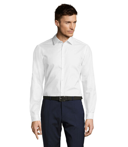 BRODY MEN HERRINGBONE - White bedrucken, Art.-Nr. S02102-WH-3XL