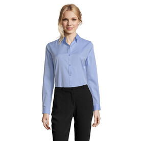 BRODY WOMEN HERINGBON SHIRT - Sky Blue bedrucken, Art.-Nr. S02103-SK-XXL