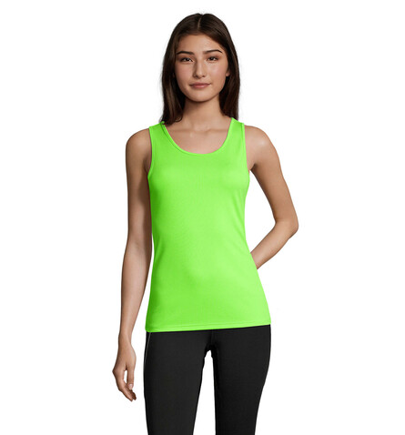 SPORTY TT WOMEN TANK TOP - Neon Green bedrucken, Art.-Nr. S02117-NG-XS