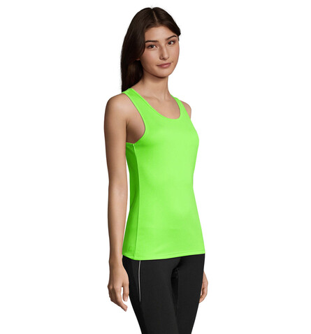 SPORTY TT WOMEN TANK TOP - Neon Green bedrucken, Art.-Nr. S02117-NG-XS