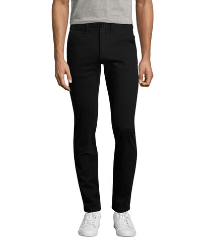 JULES MEN 35 CHINO TROUSERS - Schwarz bedrucken, Art.-Nr. S02120-BK-XS