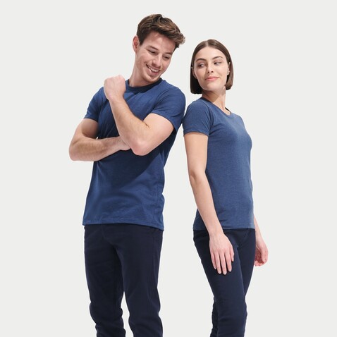 REGENT FIT WOMEN 150g - Heather Denim bedrucken, Art.-Nr. S02758-HD-S REGENT FIT WOMEN 150g - Heather Denim bedrucken, Art.-Nr. S02758-HD-S