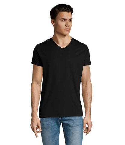 IMPERIAL HERREN V SHIRT 190-WH-3XL - Deep Black bedrucken, Art.-Nr. S02940-DB-XL IMPERIAL HERREN V SHIRT 190-WH-3XL - Deep Black bedrucken, Art.-Nr. S02940-DB-XL