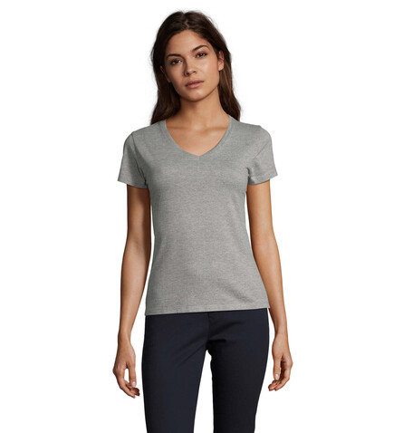 IMPERIAL WOMENV T-SHIRT 190 - Graue Melange bedrucken, Art.-Nr. S02941-GM-M IMPERIAL WOMENV T-SHIRT 190 - Graue Melange bedrucken, Art.-Nr. S02941-GM-M