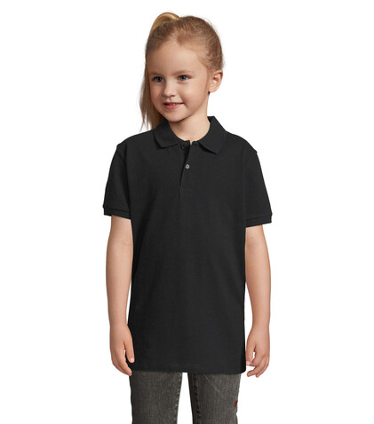 PERFECT KINDER POLO 180g - Schwarz bedrucken, Art.-Nr. S02948-BK-L
