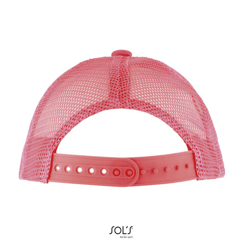 BUBBLE KIDS 5 PANEL CAP - White/Neon Coral bedrucken, Art.-Nr. S03091-CW-M BUBBLE KIDS 5 PANEL CAP - White/Neon Coral bedrucken, Art.-Nr. S03091-CW-M