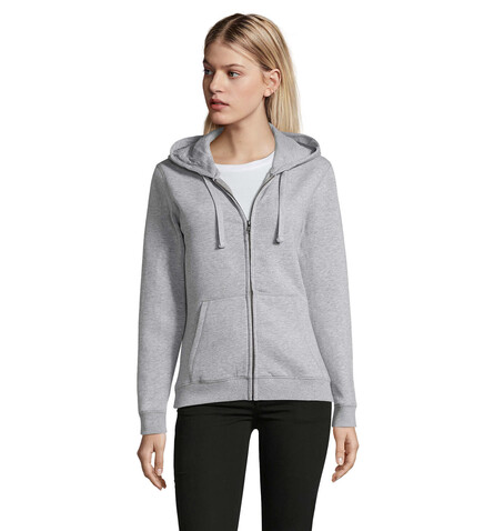 SPIKE HOOD DAMEN 280gr - Grau-Melange 2 bedrucken, Art.-Nr. S03106-GY-S
