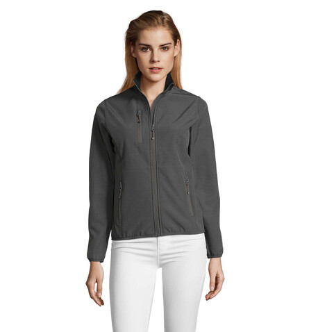 RADIAN WOMEN SOFTSHELL - Anthrazitgrau bedrucken, Art.-Nr. S03107-CR-XL