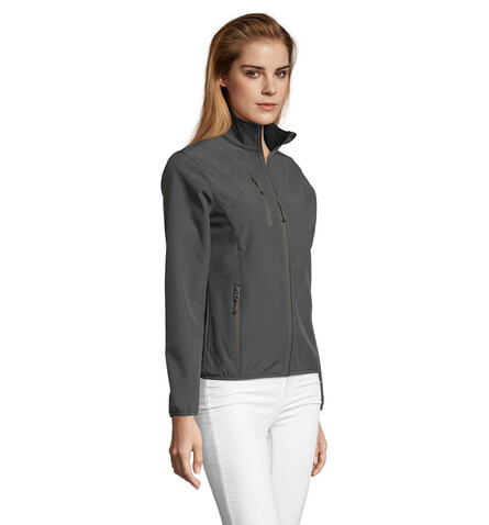 RADIAN WOMEN SOFTSHELL - Anthrazitgrau bedrucken, Art.-Nr. S03107-CR-XL