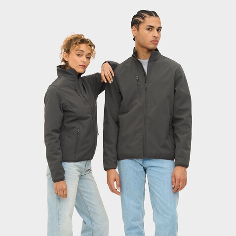 RADIAN WOMEN SOFTSHELL - Anthrazitgrau bedrucken, Art.-Nr. S03107-CR-XL