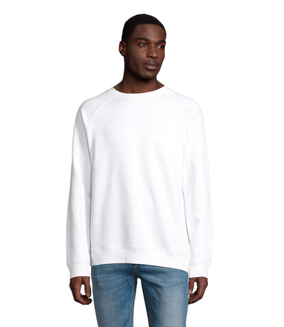 SPACE Unisex Sweater 280g - White bedrucken, Art.-Nr. S03567-WH-L SPACE Unisex Sweater 280g - White bedrucken, Art.-Nr. S03567-WH-L