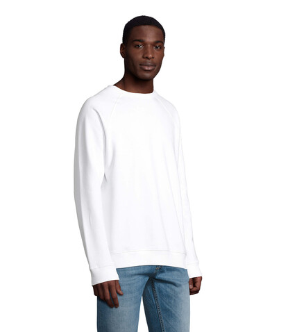 SPACE Unisex Sweater 280g - White bedrucken, Art.-Nr. S03567-WH-L SPACE Unisex Sweater 280g - White bedrucken, Art.-Nr. S03567-WH-L