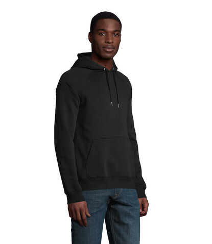 STELLAR Unisex Hoodie - Schwarz bedrucken, Art.-Nr. S03568-BK-XS