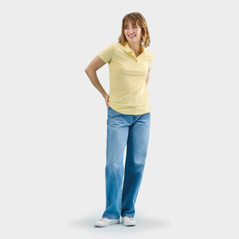 PLANET WOMEN Polo 170g - Hellgelb bedrucken, Art.-Nr. S03575-LY-L PLANET WOMEN Polo 170g - Hellgelb bedrucken, Art.-Nr. S03575-LY-L