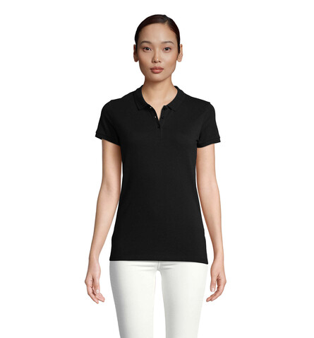 PLANET WOMEN Polo 170g - Schwarz bedrucken, Art.-Nr. S03575-BK-XL