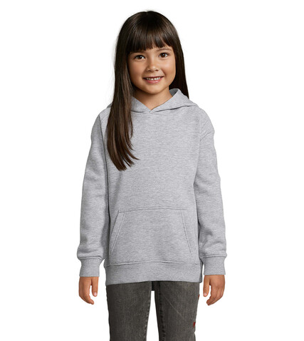 STELLAR KINDER KAPUZENPULLI - Grau-Melange 2 bedrucken, Art.-Nr. S03576-GY-XXL