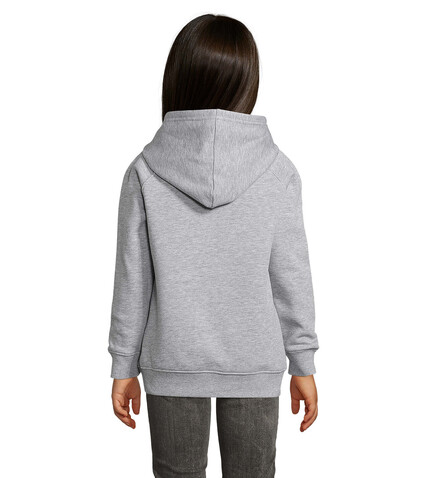 STELLAR KINDER KAPUZENPULLI - Grau-Melange 2 bedrucken, Art.-Nr. S03576-GY-XXL