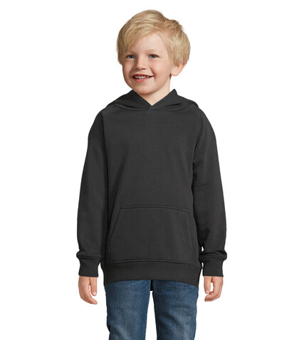 STELLAR KINDER KAPUZENPULLI - Schwarz bedrucken, Art.-Nr. S03576-BK-3XL