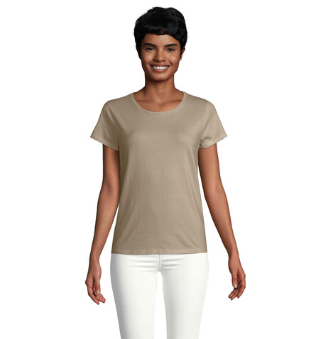 CRUSADER WOMEN T-Shirt 150g - Khaki bedrucken, Art.-Nr. S03581-KH-S