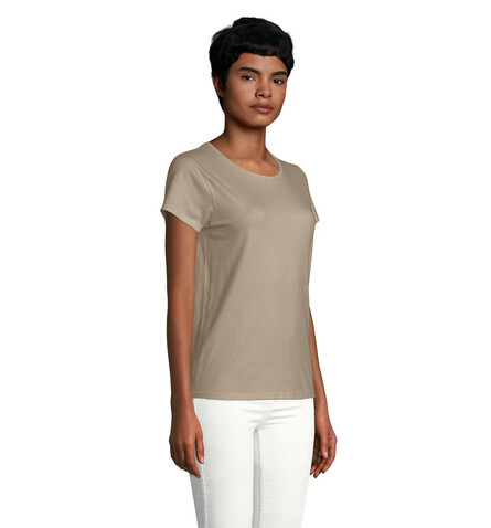 CRUSADER WOMEN T-Shirt 150g - Khaki bedrucken, Art.-Nr. S03581-KH-S