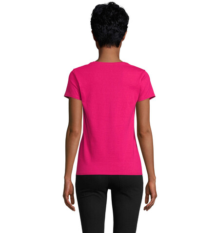 CRUSADER WOMEN T-Shirt 150g - Fuchsia bedrucken, Art.-Nr. S03581-FU-M