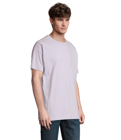 BOXY MEN T-SHIRT OVERSIZE - Lilac bedrucken, Art.-Nr. S03806-LL-XXL