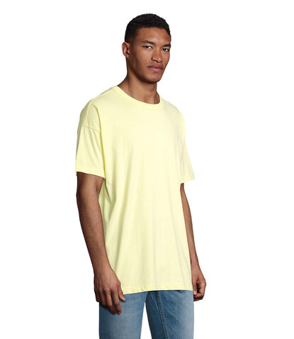 BOXY MEN T-SHIRT OVERSIZE - Hellgelb bedrucken, Art.-Nr. S03806-LY-S
