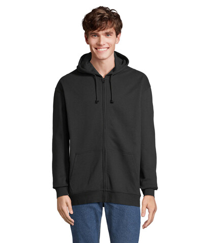 CARTER Full Zip Hoodie - Schwarz bedrucken, Art.-Nr. S03812-BK-3XL CARTER Full Zip Hoodie - Schwarz bedrucken, Art.-Nr. S03812-BK-3XL