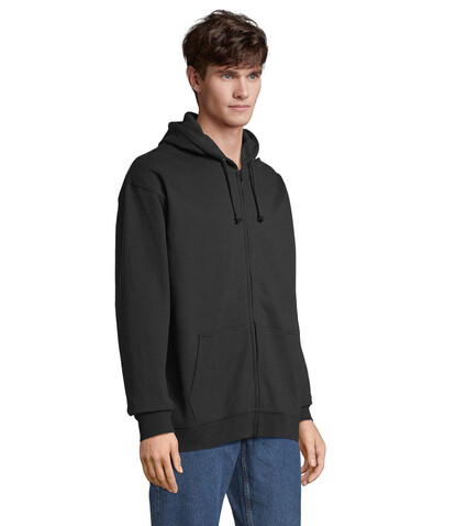 CARTER Full Zip Hoodie - Schwarz bedrucken, Art.-Nr. S03812-BK-3XL CARTER Full Zip Hoodie - Schwarz bedrucken, Art.-Nr. S03812-BK-3XL