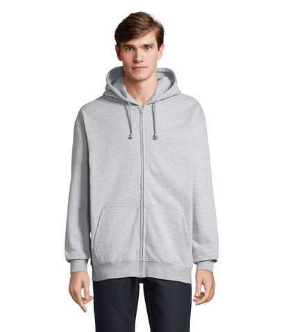 CARTER Full Zip Hoodie - Grau-Melange 2 bedrucken, Art.-Nr. S03812-GY-3XL CARTER Full Zip Hoodie - Grau-Melange 2 bedrucken, Art.-Nr. S03812-GY-3XL