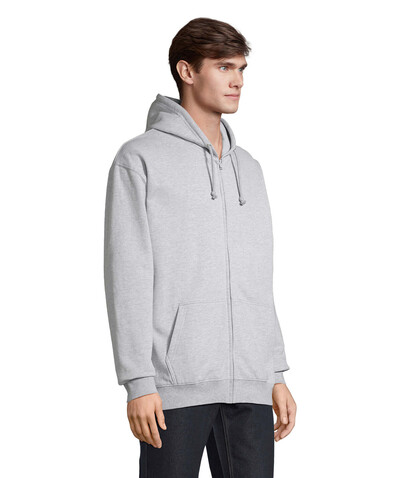 CARTER Full Zip Hoodie - Grau-Melange 2 bedrucken, Art.-Nr. S03812-GY-3XL CARTER Full Zip Hoodie - Grau-Melange 2 bedrucken, Art.-Nr. S03812-GY-3XL