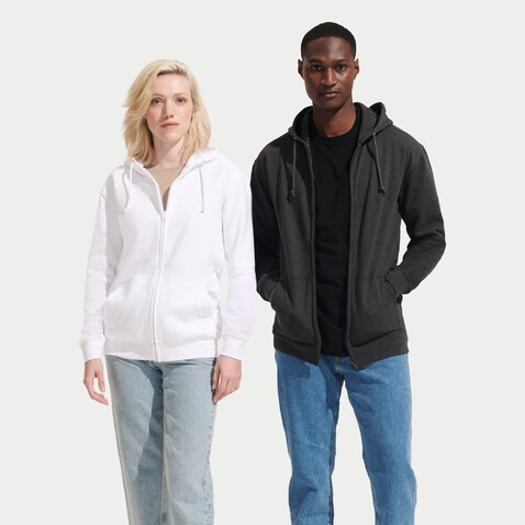 CARTER Full Zip Hoodie - Charcoal Melange bedrucken, Art.-Nr. S03812-CE-S CARTER Full Zip Hoodie - Charcoal Melange bedrucken, Art.-Nr. S03812-CE-S