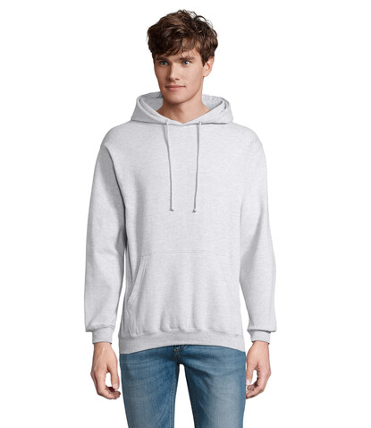 CONDOR Unisex Hoodie - Grau-Melange 2 bedrucken, Art.-Nr. S03815-GY-4XL